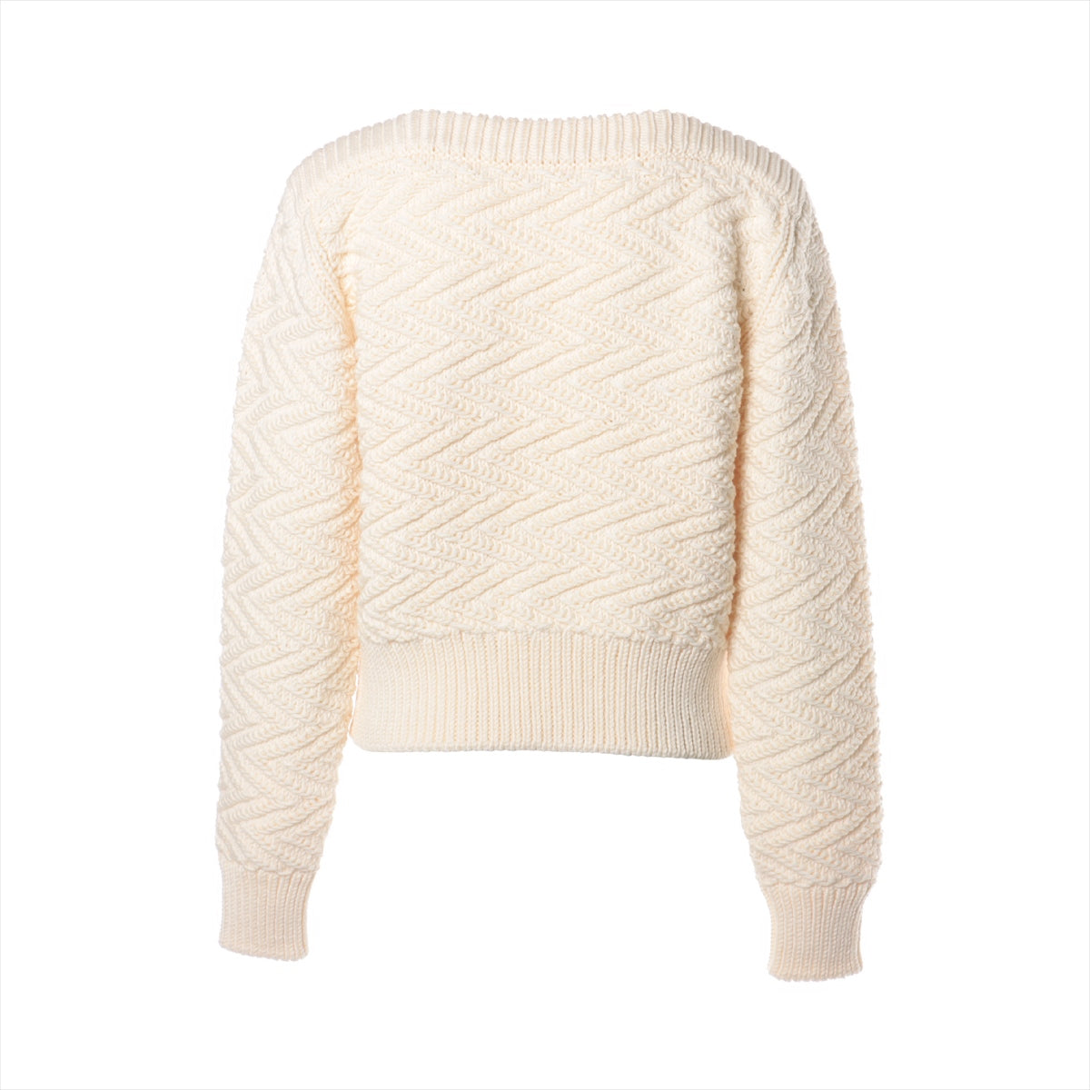 Hermès Wool Knit Sweatshirt Ivory