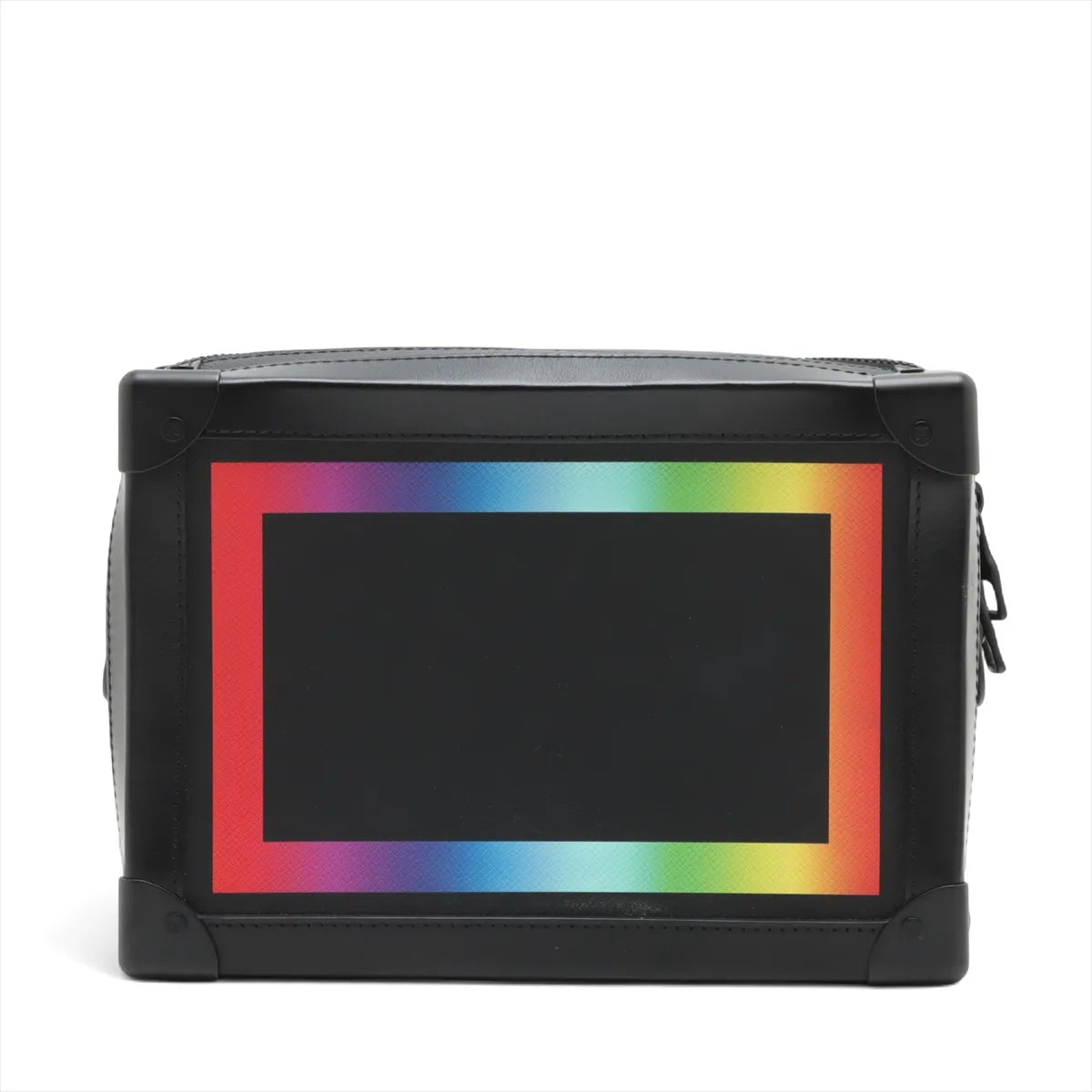 Louis Vuitton Rainbow Taiga Soft Trunk Shoulder Bag Black