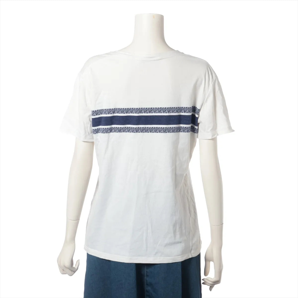Christian Dior Cotton T-shirt White x Navy Blue