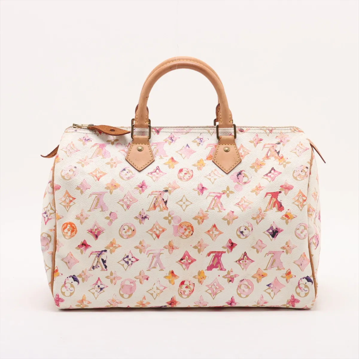Louis Vuitton Monogram Limited Edition Watercolor Speedy 35 White