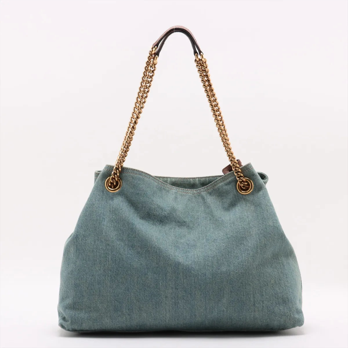Gucci Soho Denim Chain Tote Bag Blue