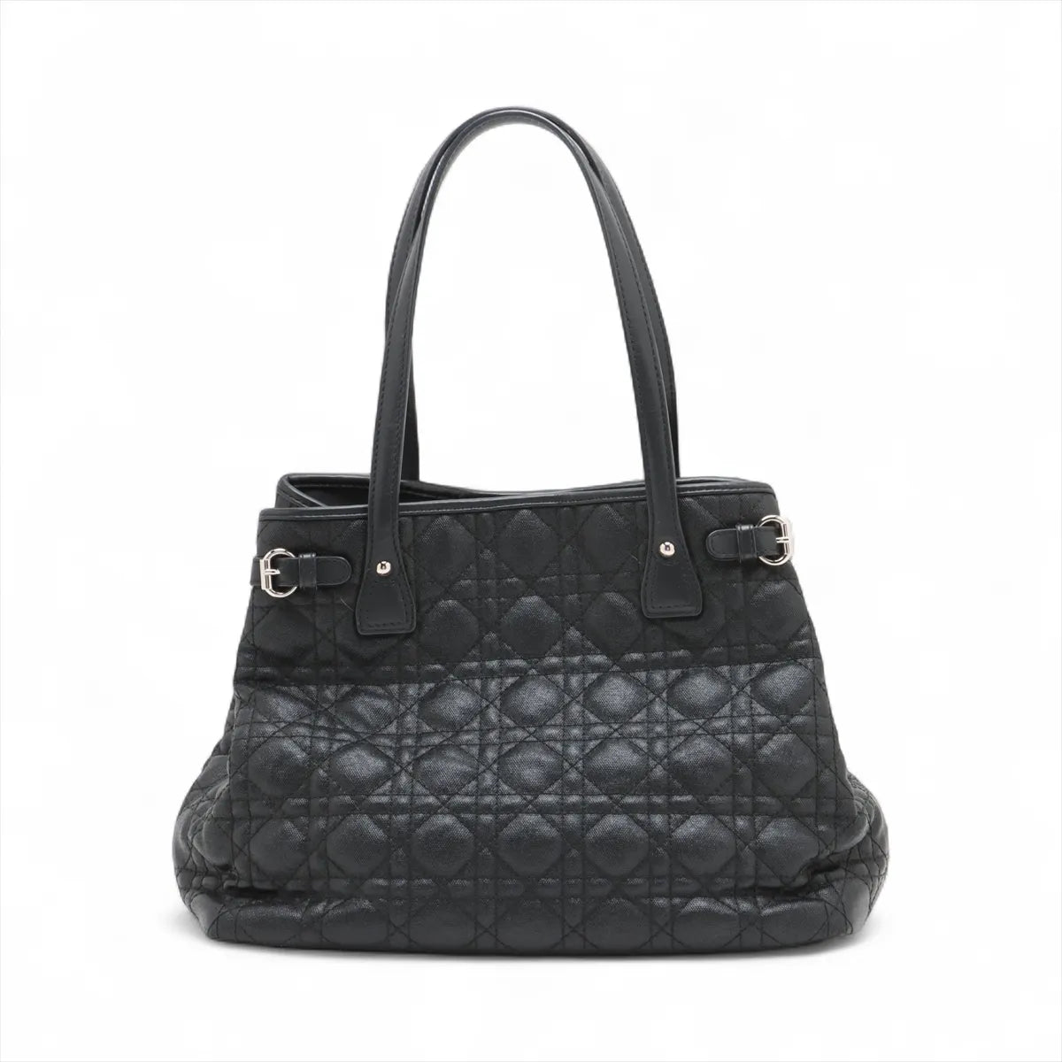 Best Christian Dior Cannage Panarea Tote Bag Black