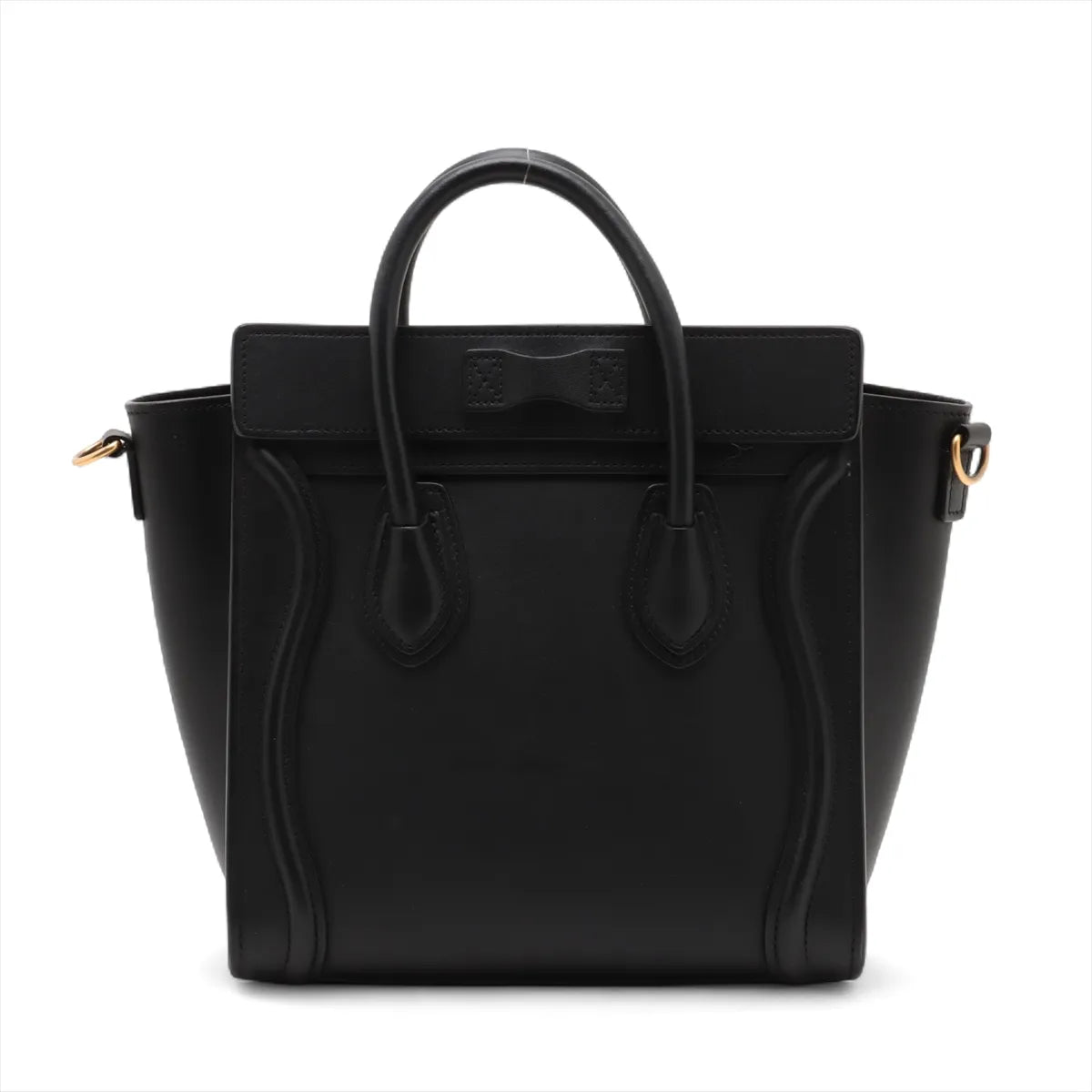 Celine Luggage Nano Shopper Leather Two-Way Handbag Black