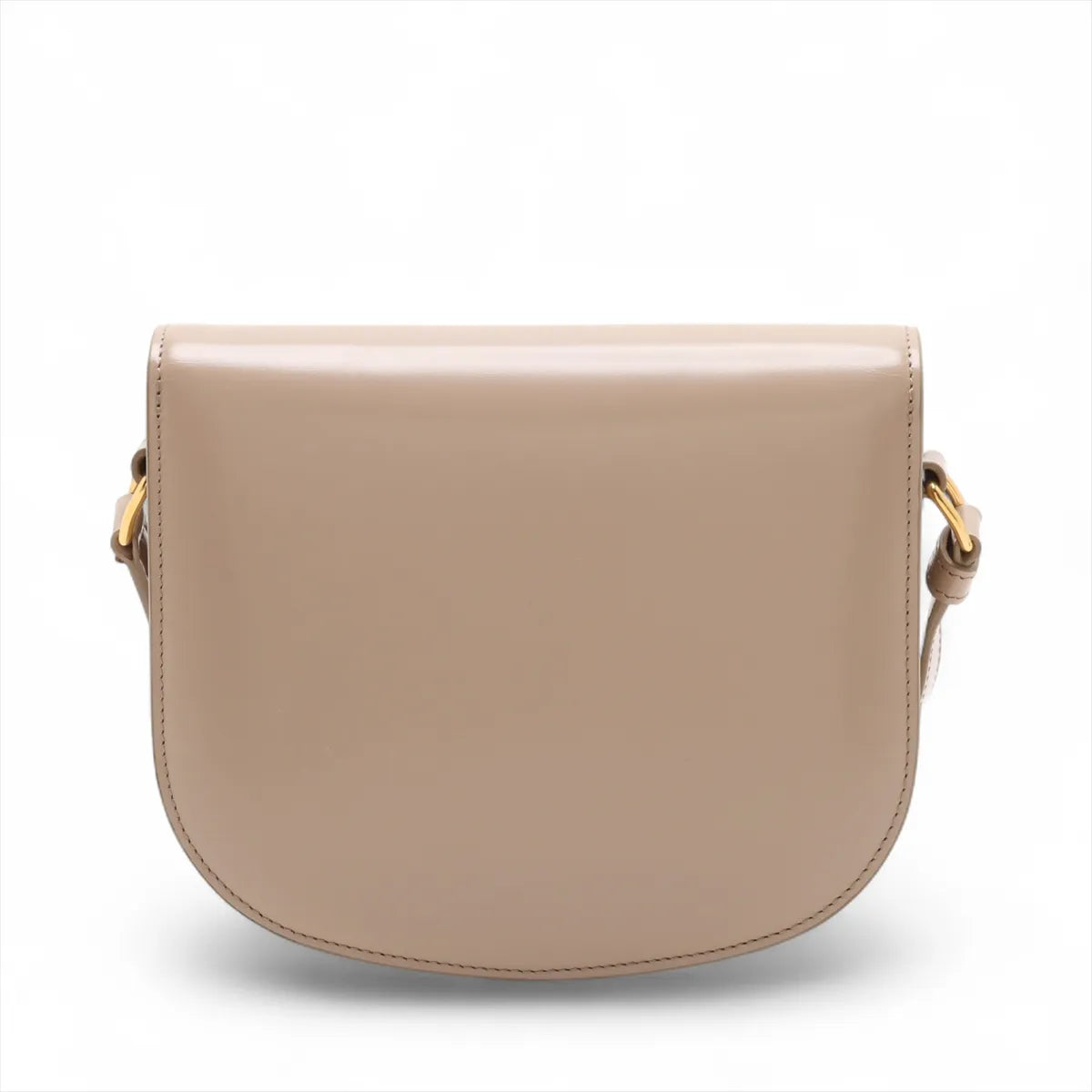 Celine Triomphe Leather Half-moon Shoulder Bag Beige