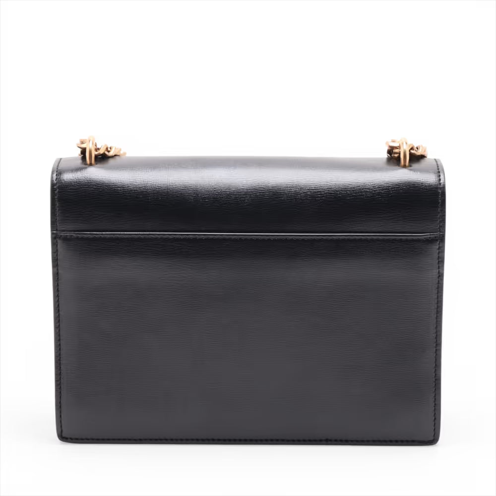 Saint Laurent Paris Sunset Leather Chain Shoulder Bag Black