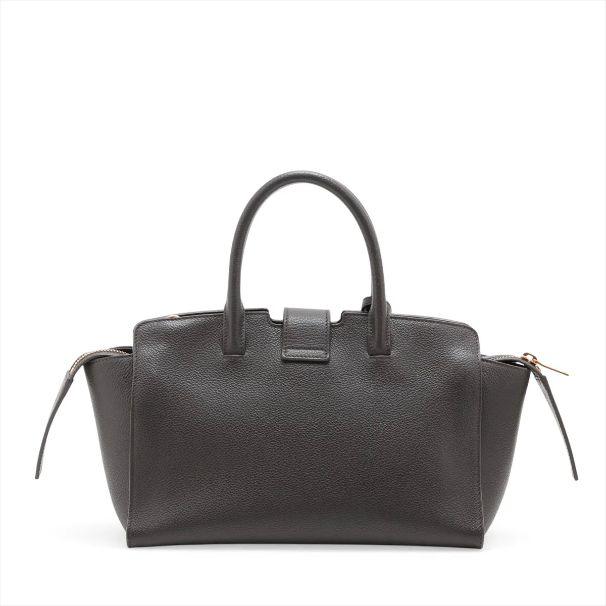 Saint Laurent Paris Downtown Cabas Leather Two-Way Handbag Gray