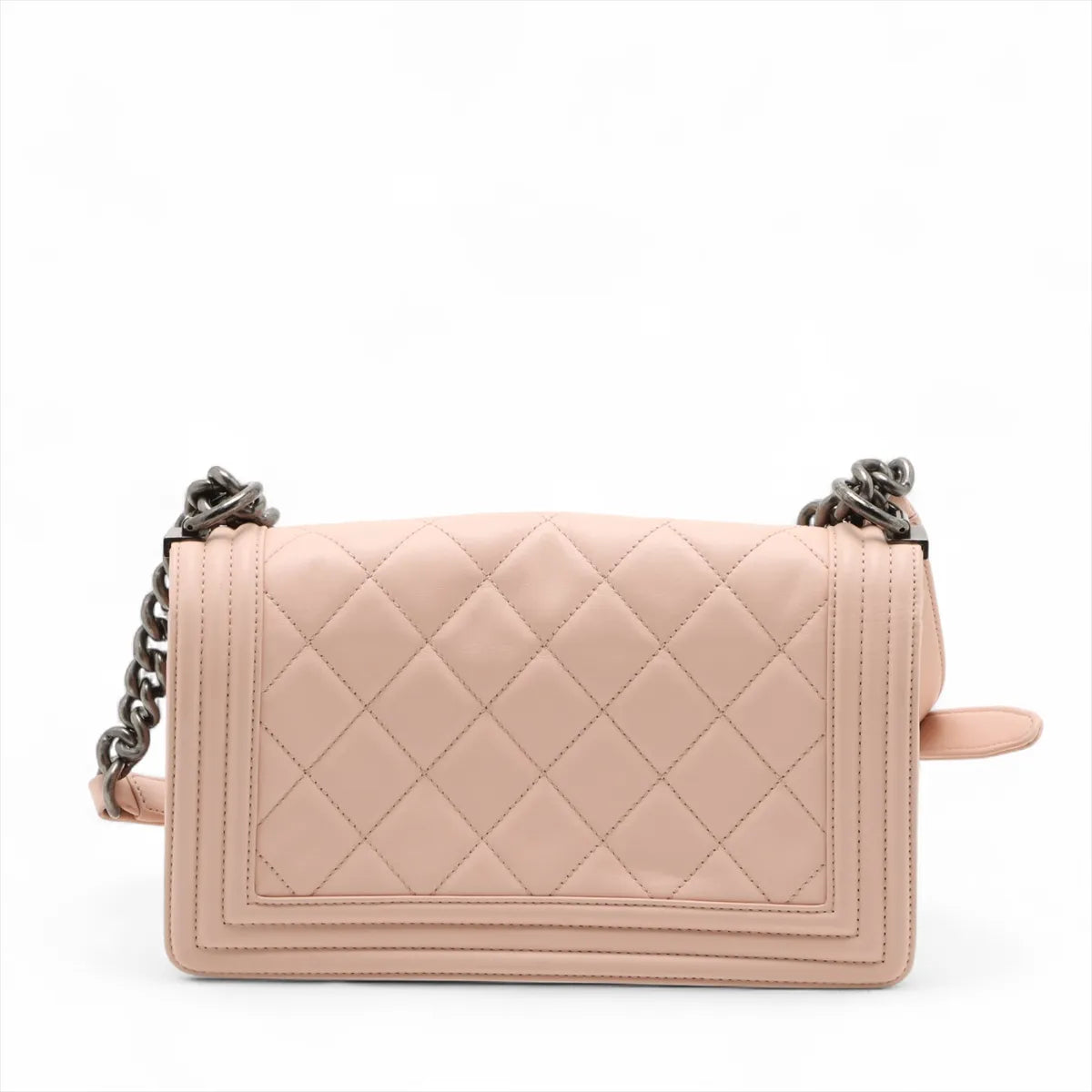 Chanel Boy Chanel 25 Lambskin Chain Shoulder Bag Pink