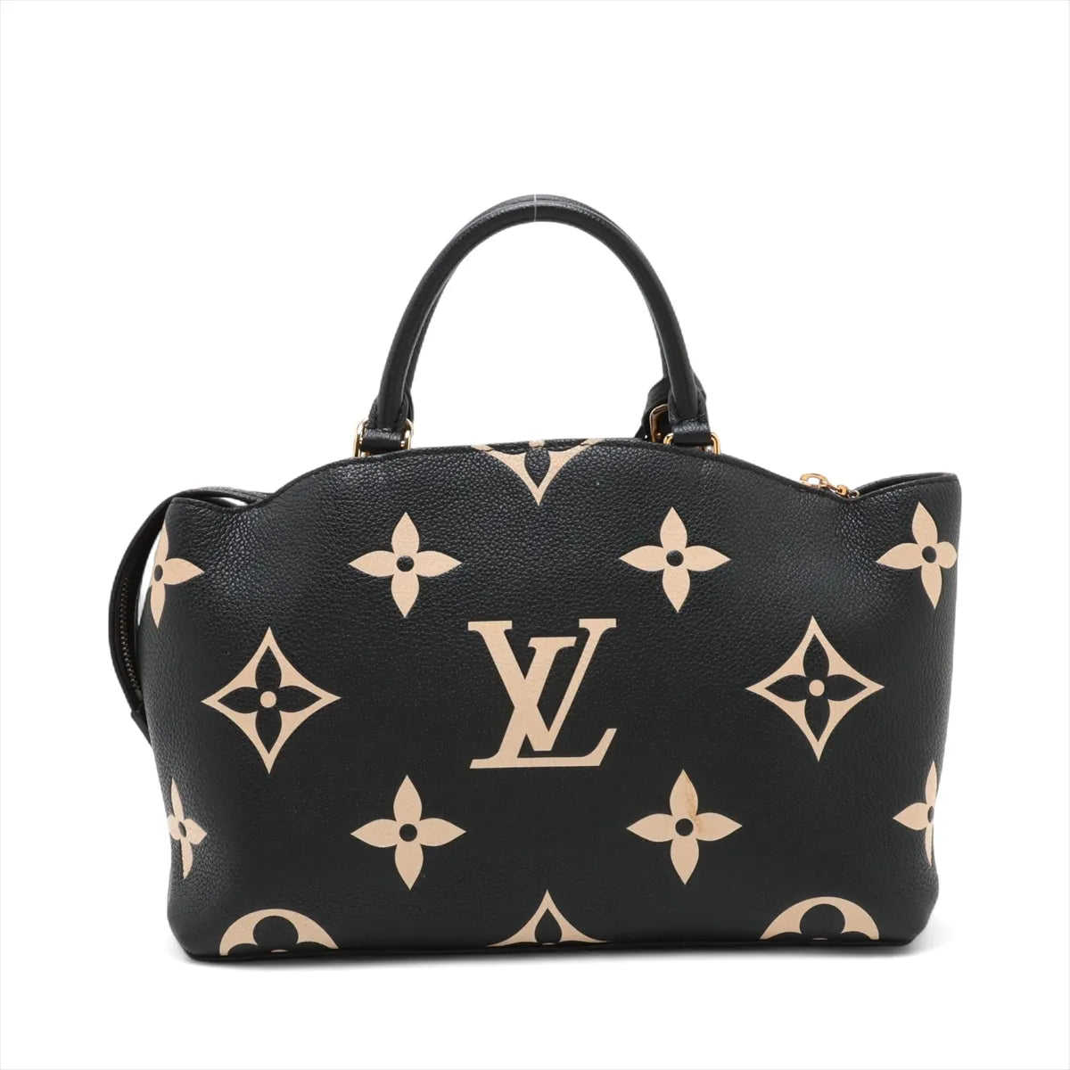 Louis Vuitton Monogram Empreinte Bicolor Petit Palais PM Black x Beige