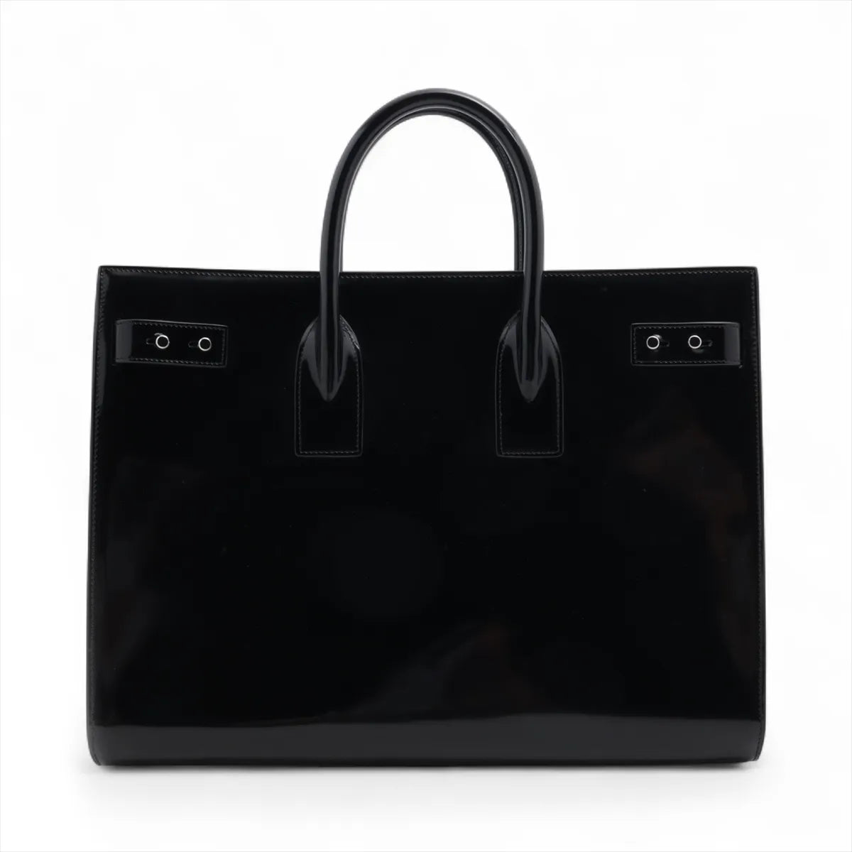 Saint Laurent Paris Large Sac de Jour Patent Leather Two-Way Handbag Black