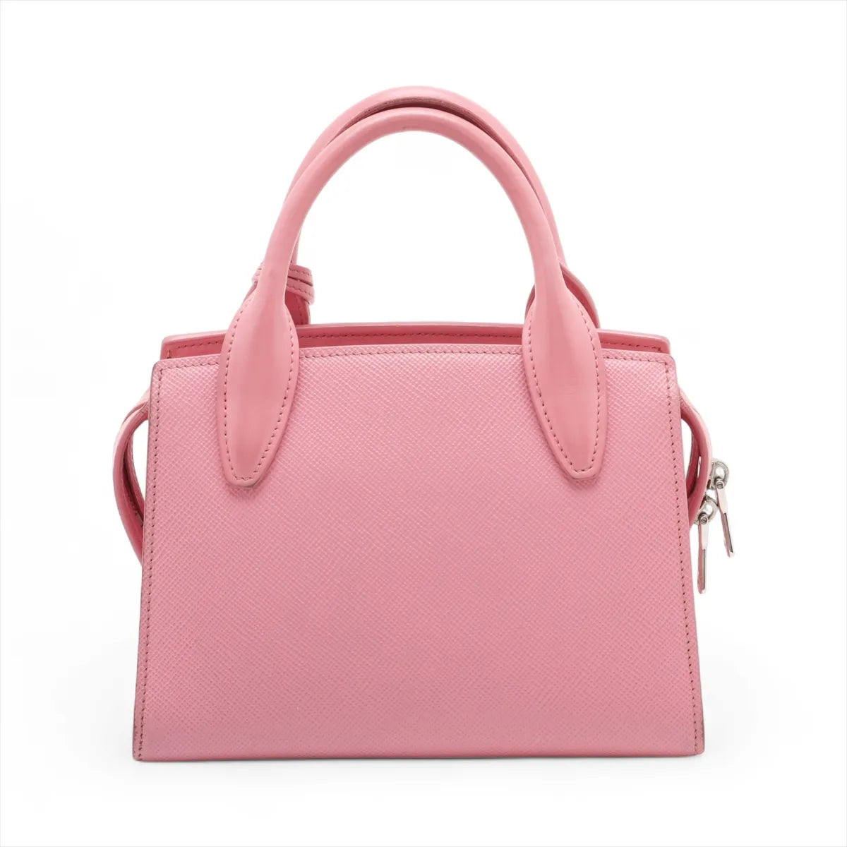Prada Saffiano Cuir Leather Two-Way Handbag Pink