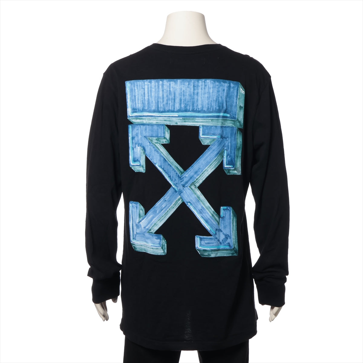 Off-White Cotton Long Sleeve Shirt Black