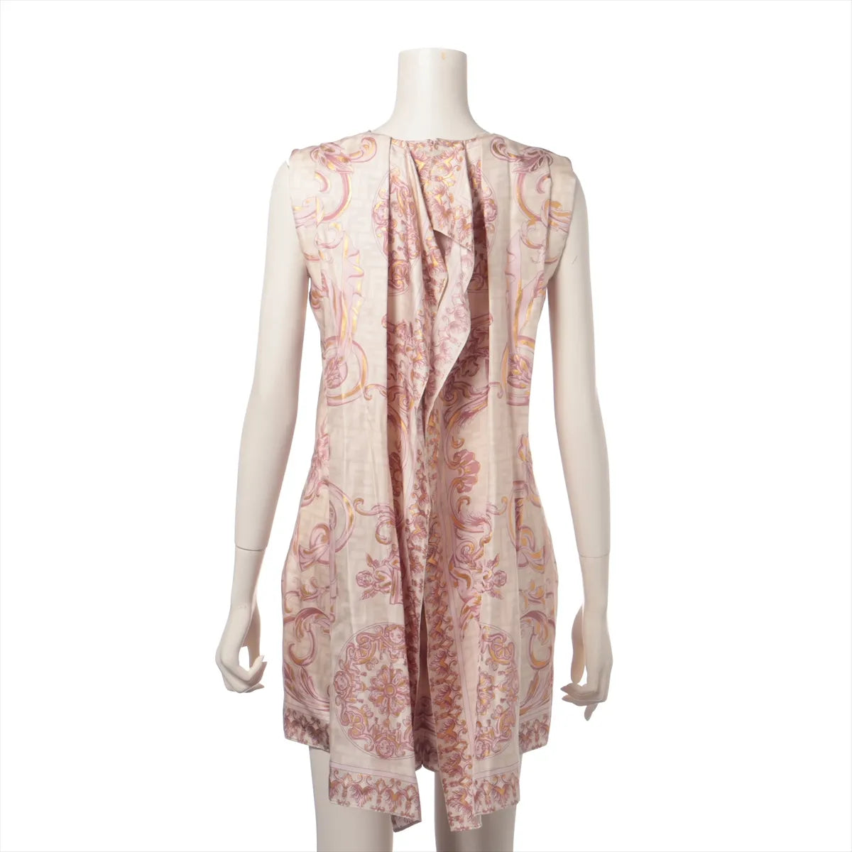 Fendi Silk Sleeveless Mini Dress Pink
