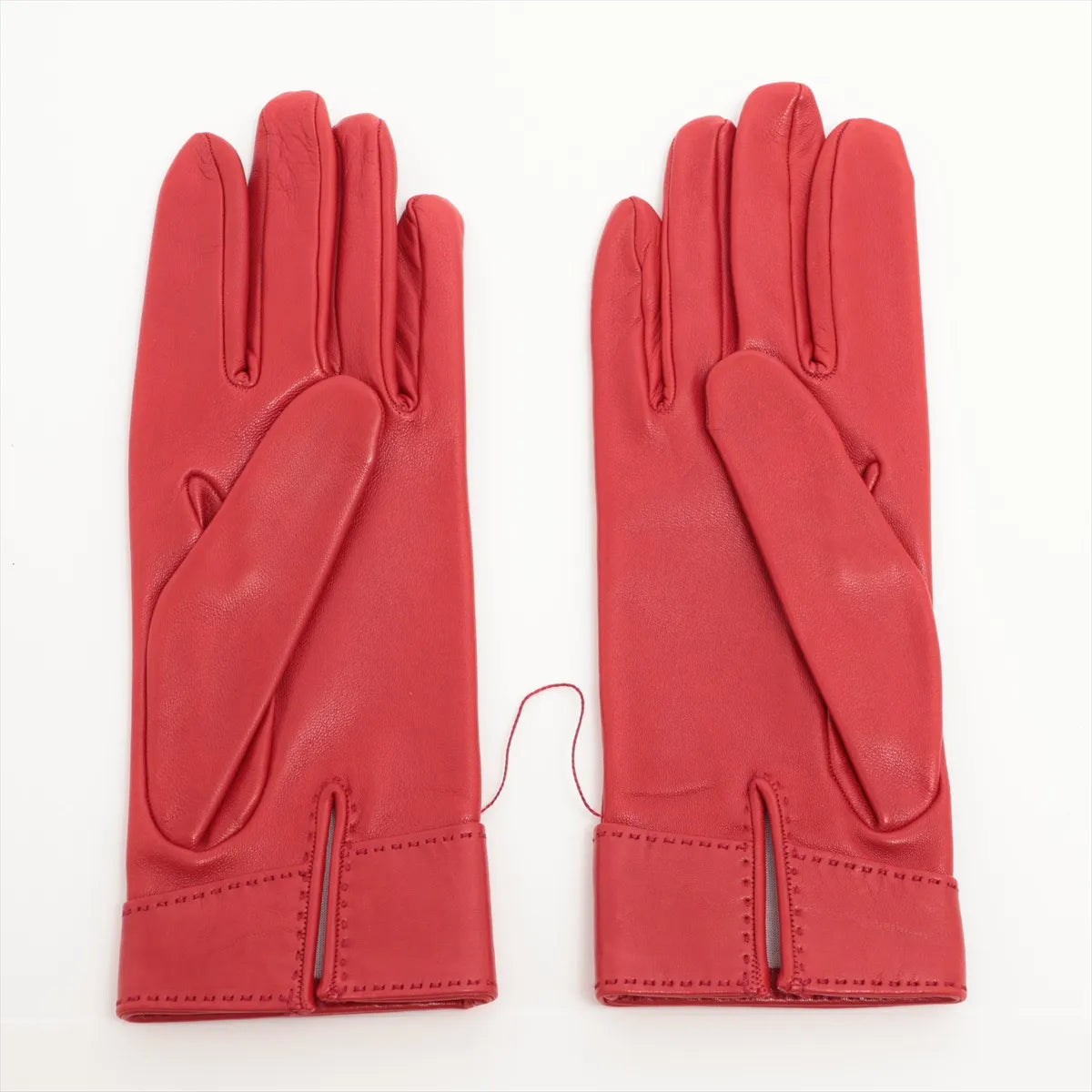 Hermès Leather Gloves Red