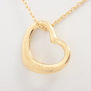 Tiffany & Co. Open Heart Pendant Necklace Gold