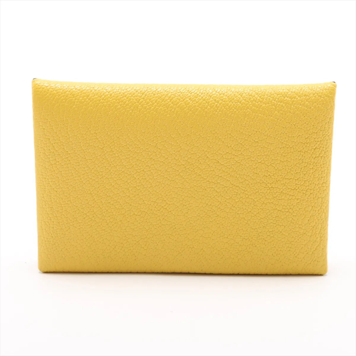 Hermès Calvi Verso Chèvre Mysore Card Case Cumin x Blue Zanzibar