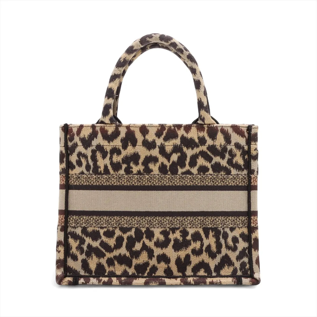 Christian Dior Leopard Small Canvas Book Tote Bag