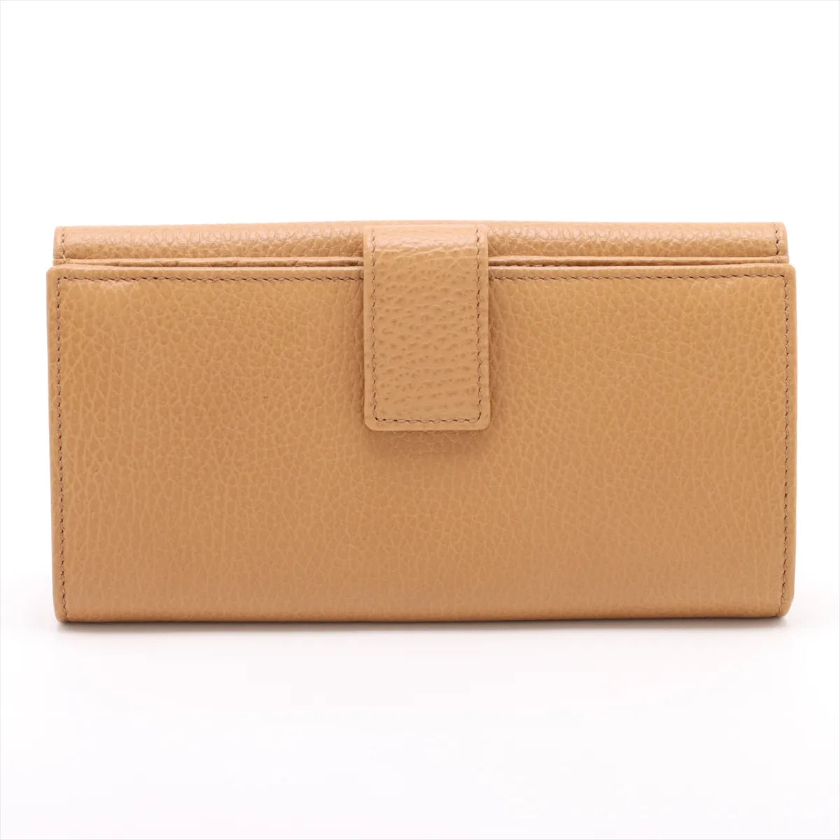 Gucci GG Logo Sukey Leather Long Wallet Light Brown