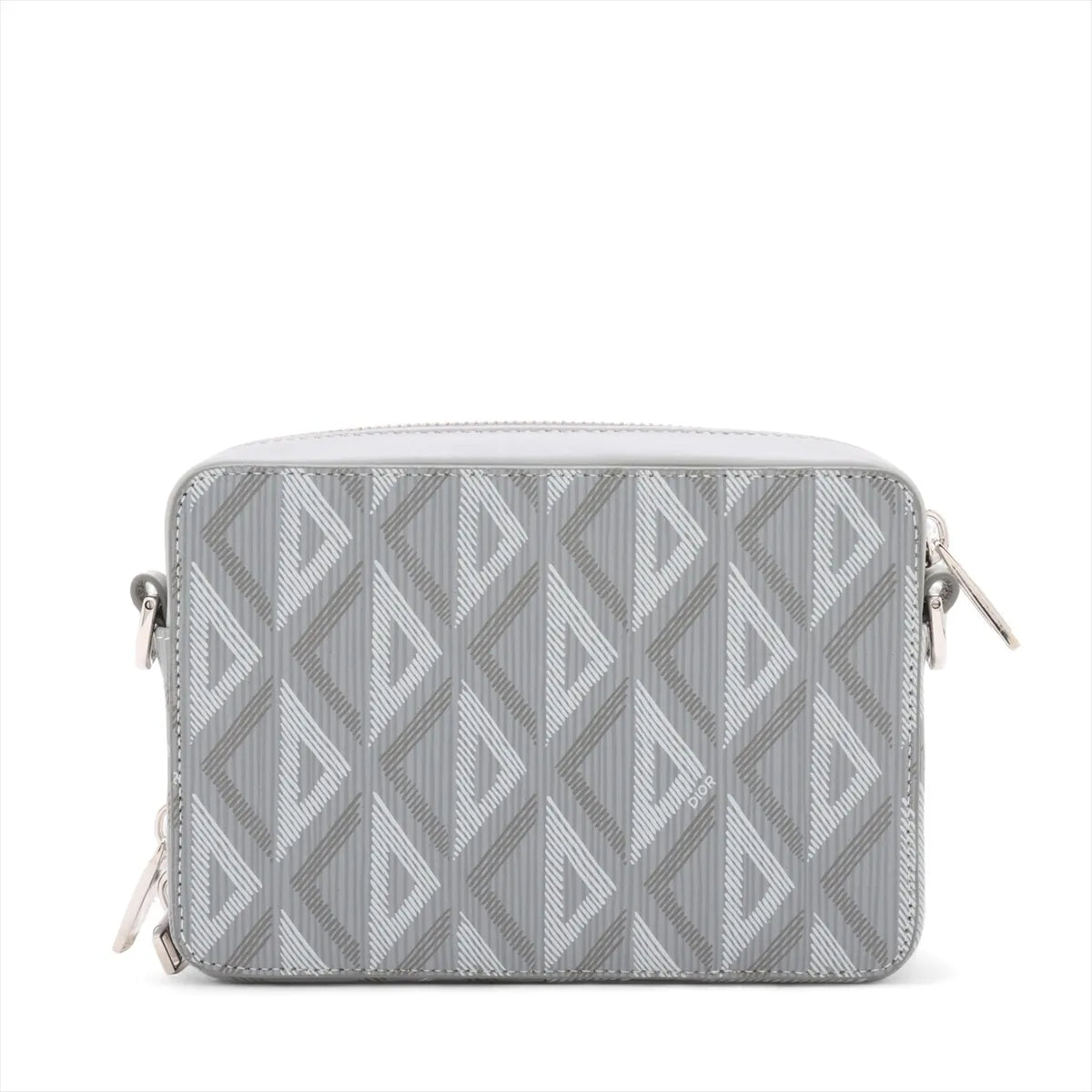 Christian Dior CD Diamond Leather Shoulder Bag Gray