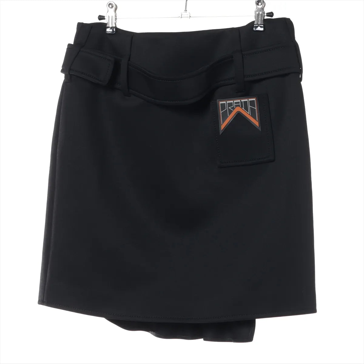 Prada Polyester Belt Skirt Black