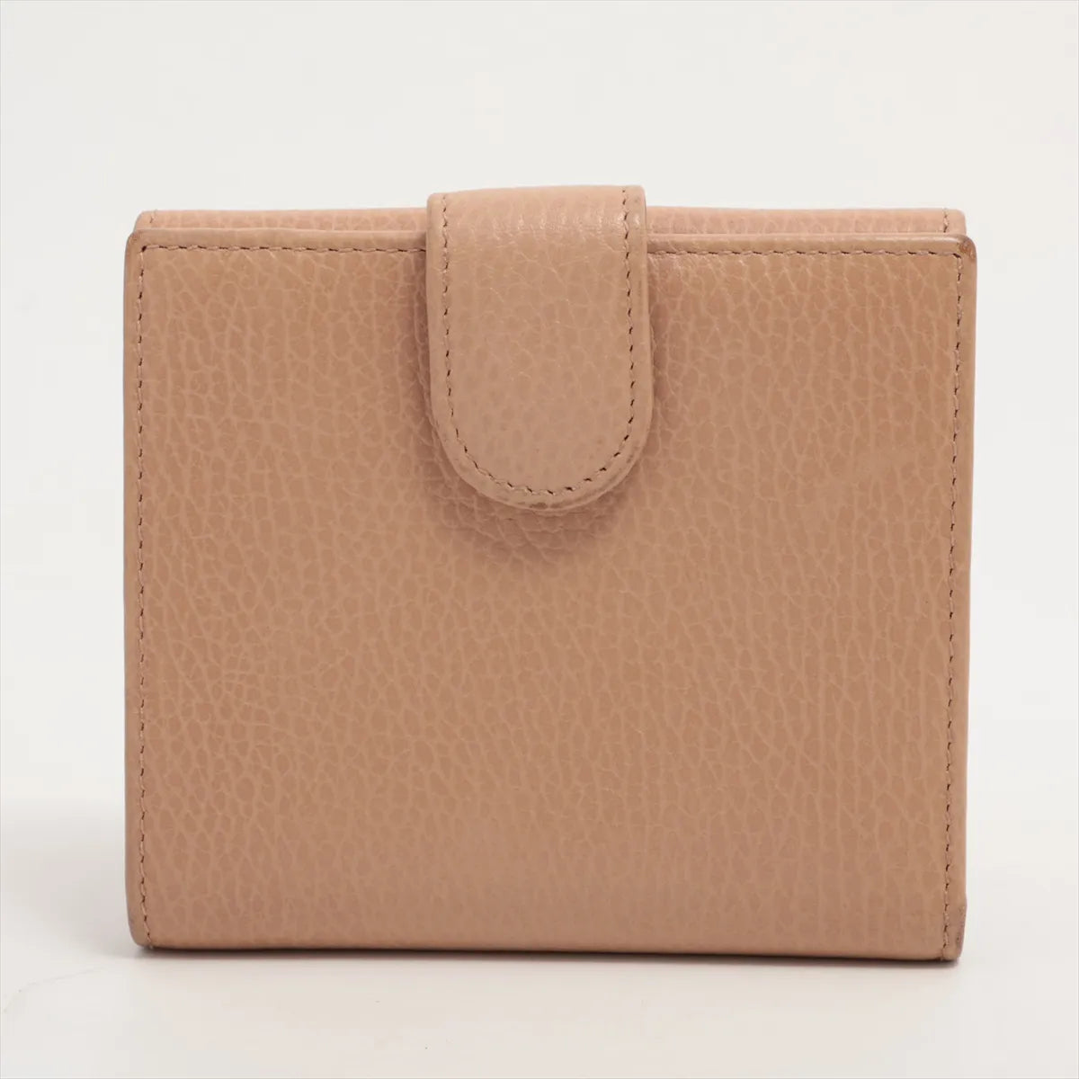 Gucci Interlocking G Leather Compact Wallet Beige
