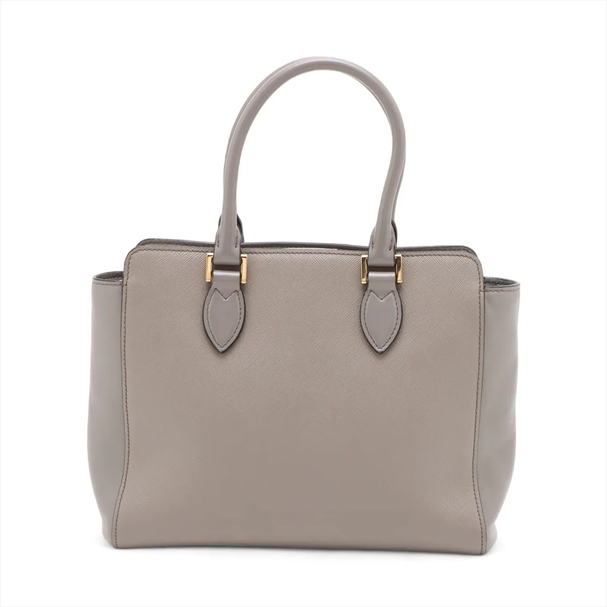 Prada Saffiano Soft Leather Two-Way Handbag Greige