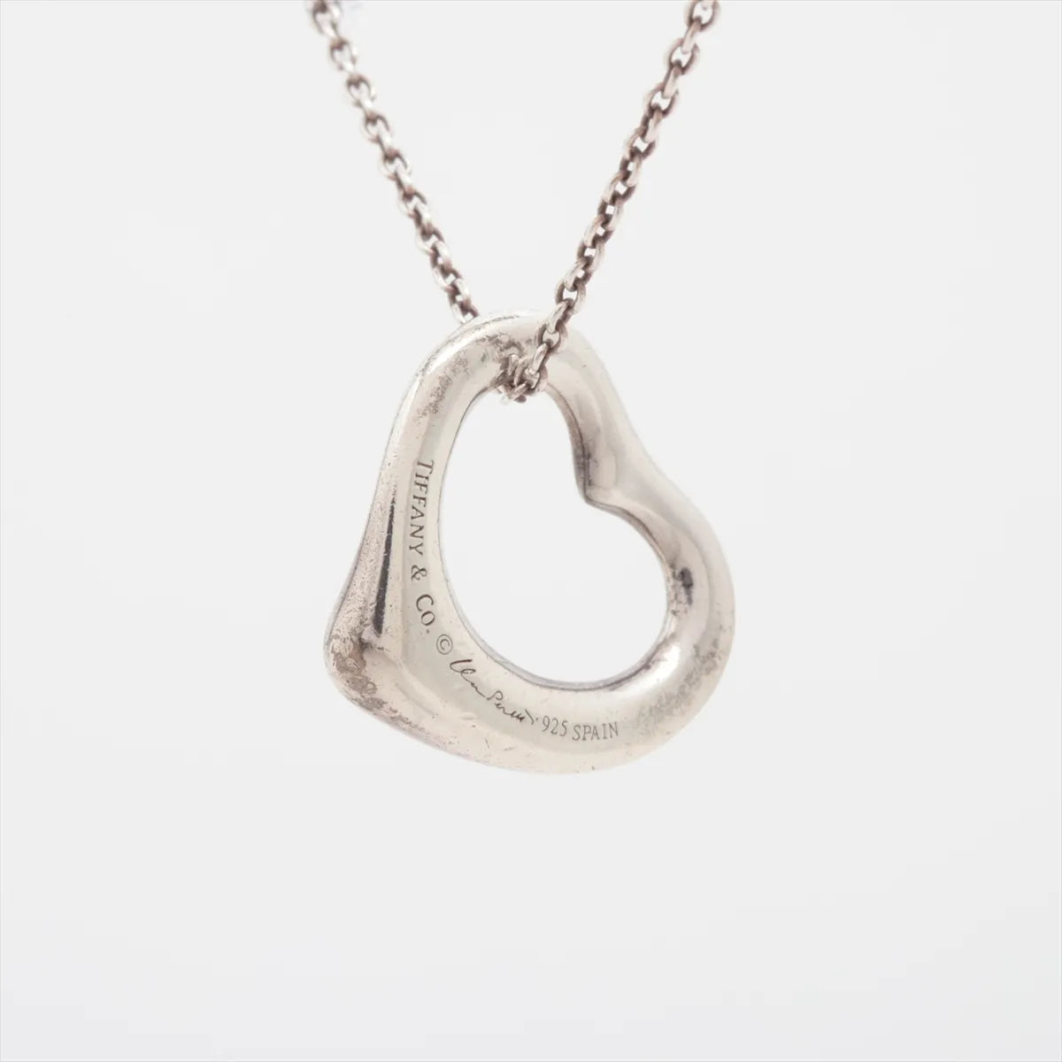 Tiffany & Co. Open Heart Necklace Silver