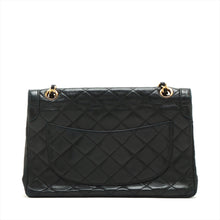 Load image into Gallery viewer, Top rated Chanel Matelasse Lambskin Paris Double Flap Double Chain Bag Black