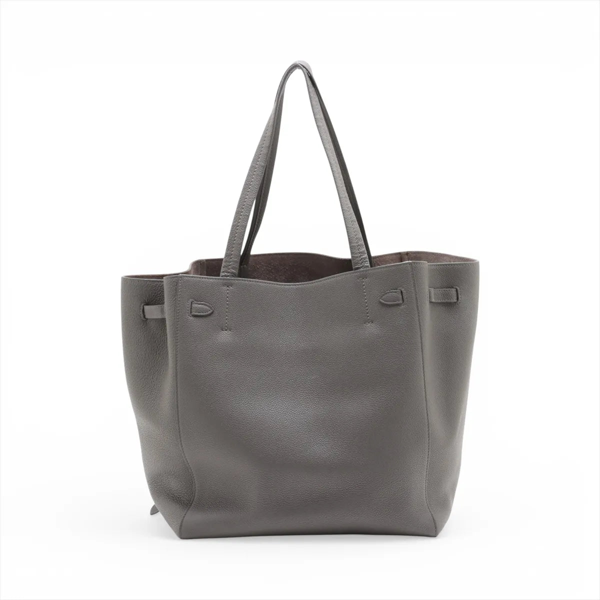 Celine Cabas Phantom Small Leather Tote Bag Gray