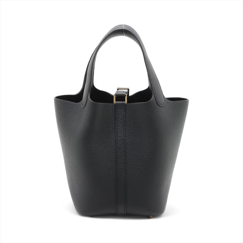 Hermès Taurillon Clemence Picotin Lock 18 PM Black