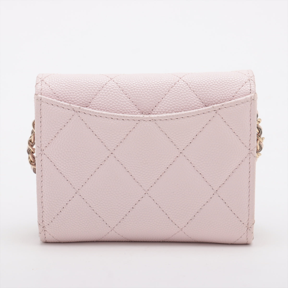 Chanel CC Logo Mini Matelasse Caviar Skin Chain Shoulder Bag Pink