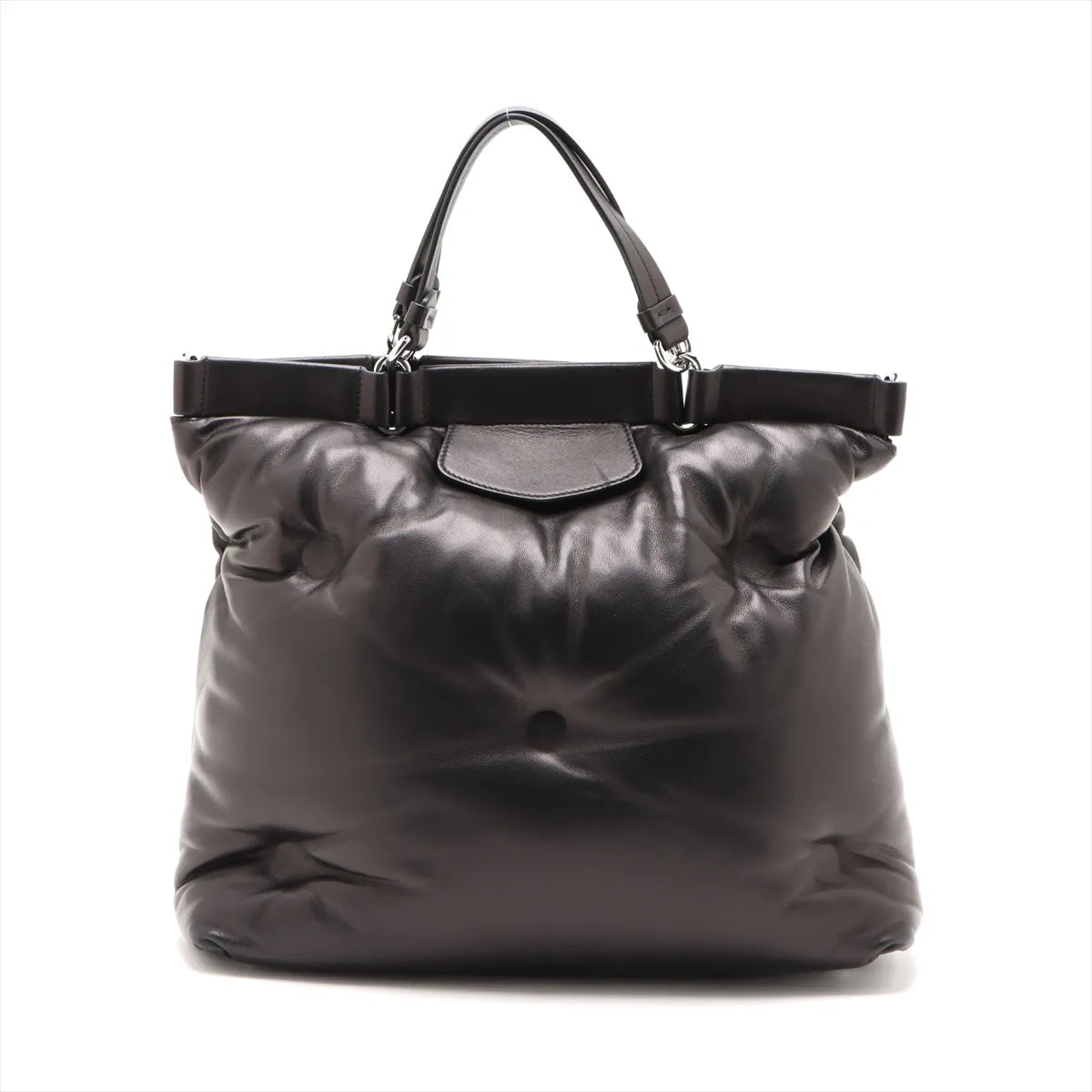Maison Margiela Glam Slam Leather Two-Way Shoulder Bag Black