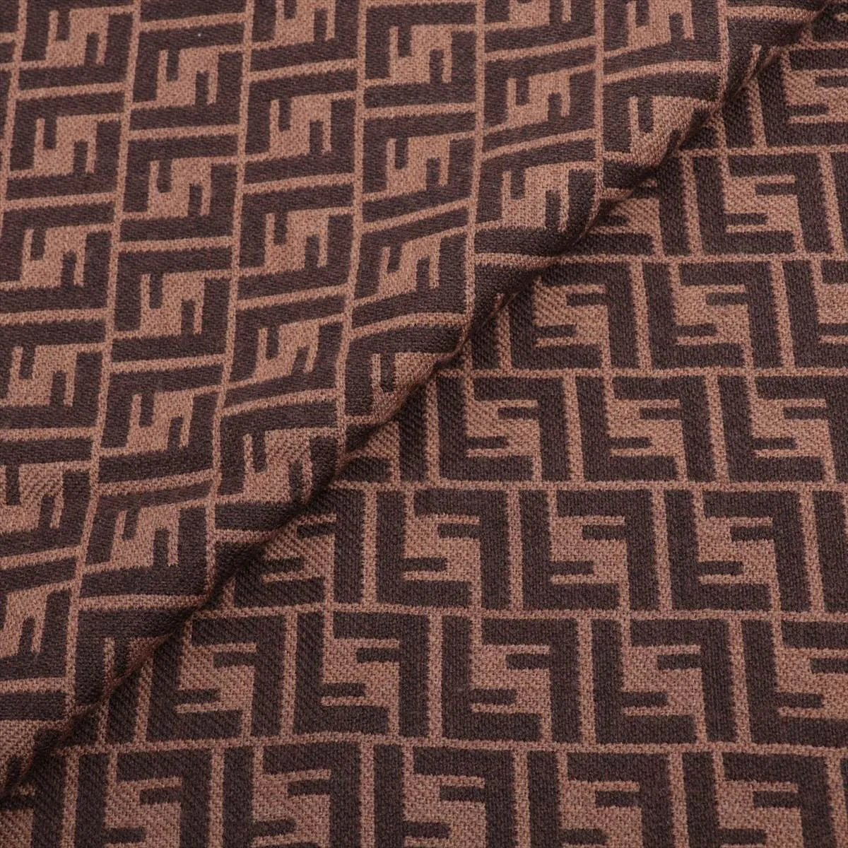 Fendi Zucca Wool Scarf Brown