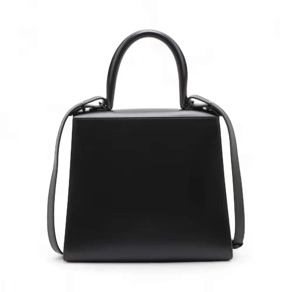Delvaux Lumore MM Leather Two-Handbag Black x White