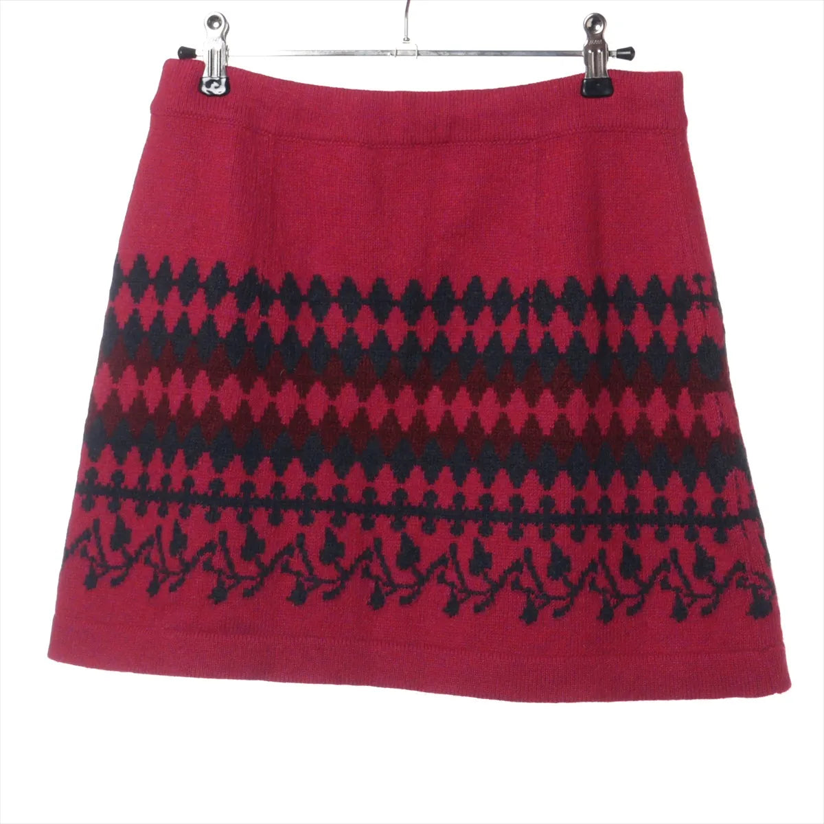Chanel Knit Mini Skirt Red