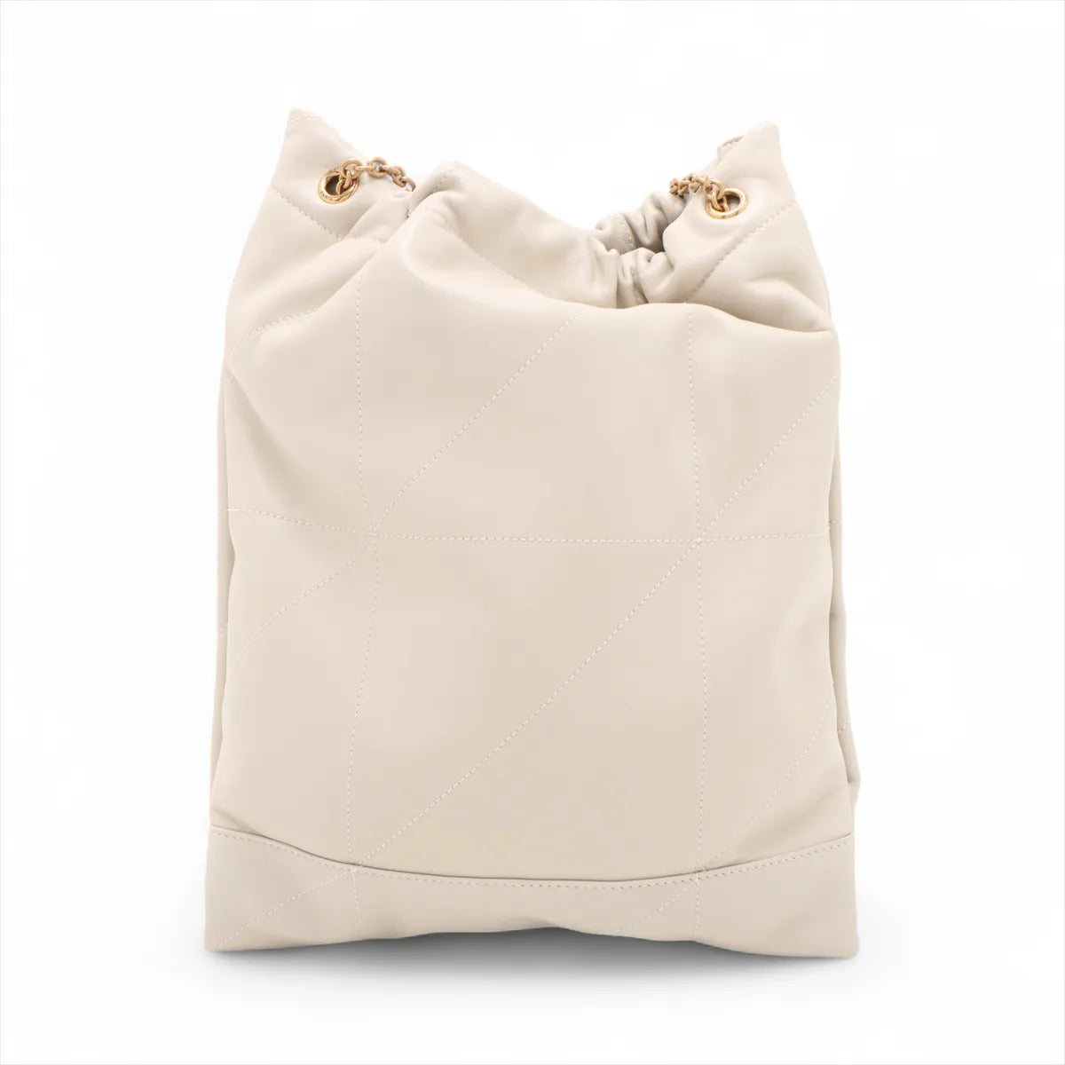 Saint Laurent Paris Jamie Pochon Leather Chain Shoulder Bag Beige