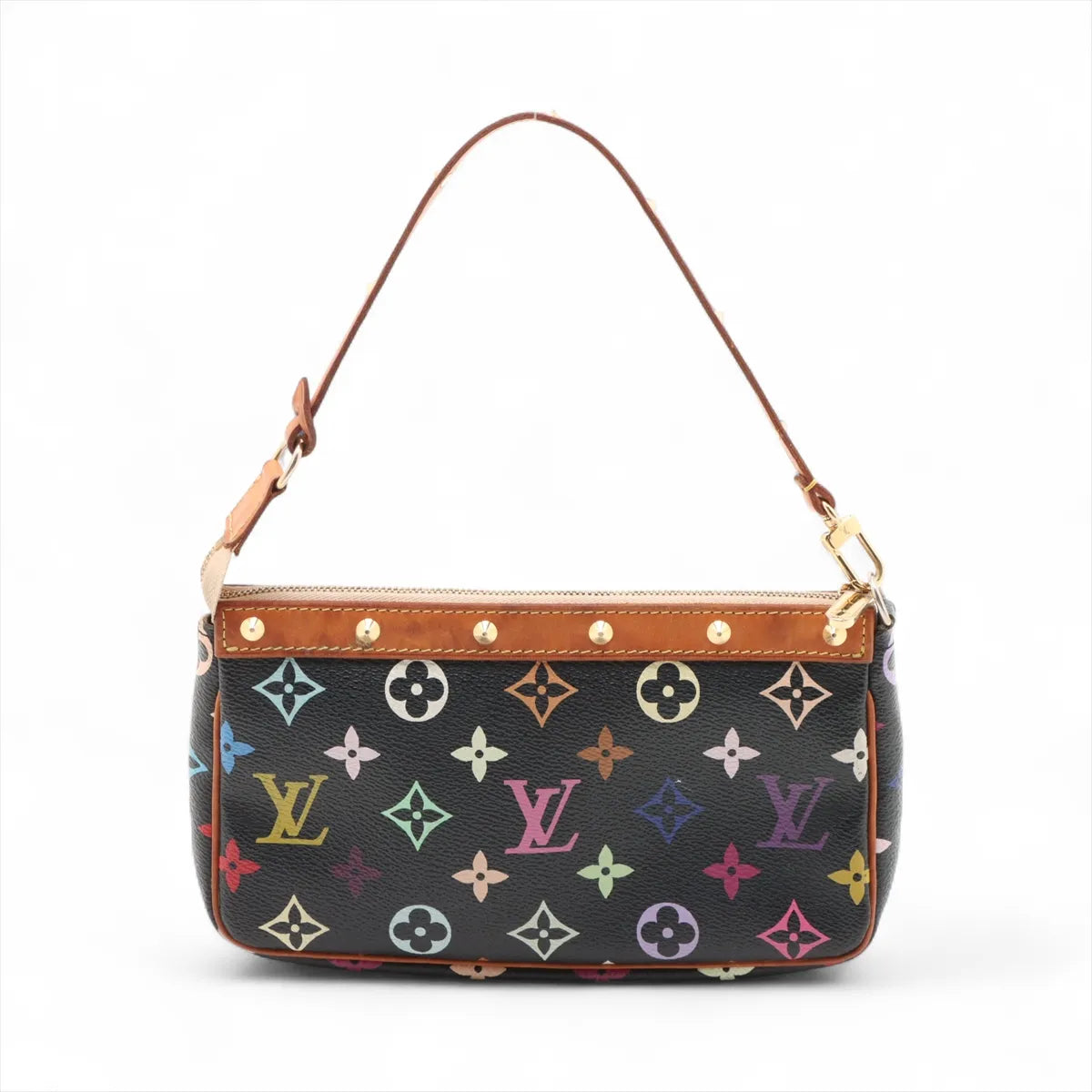 Louis Vuitton Monogram Multicolor Pochette Accessories Black