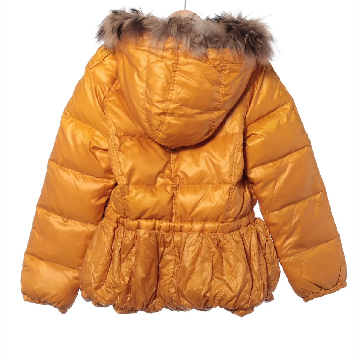 Burberry Children Nylon Fur Down Jacket Yellow