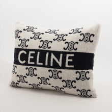 Load image into Gallery viewer, Top rated Celine Triomphe Decorative Pillow Ivory x Black