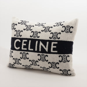 Top rated Celine Triomphe Decorative Pillow Ivory x Black