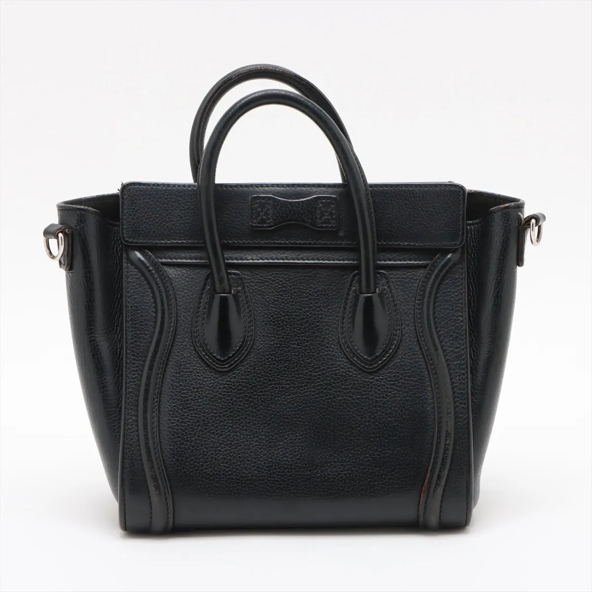 Celine Luggage Nano Shopper Leather Two-Way Handbag Black