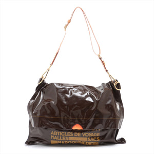 Louis Vuitton Limited Edition Moka Patent Leather Raindrop Besace Bag