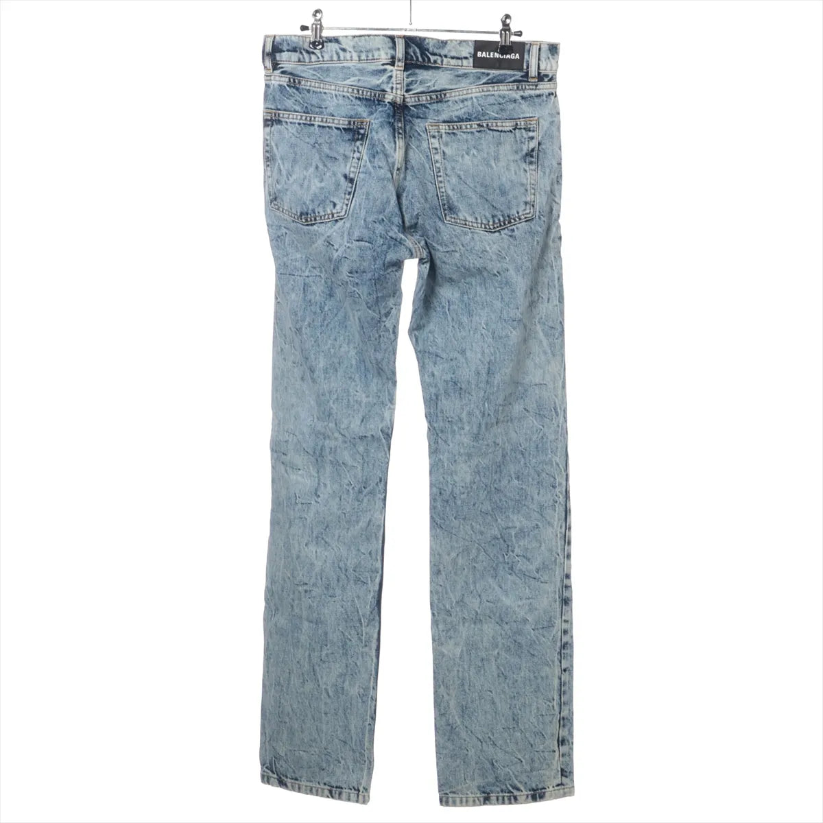 Balenciaga Cotton Denim Pants Blue