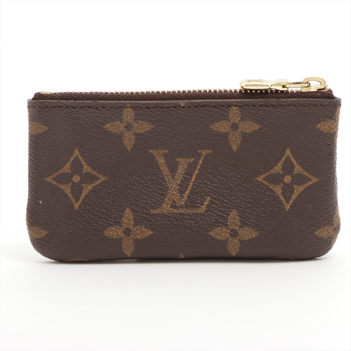 Louis Vuitton Monogram Pochette Cles Brown Coin Case