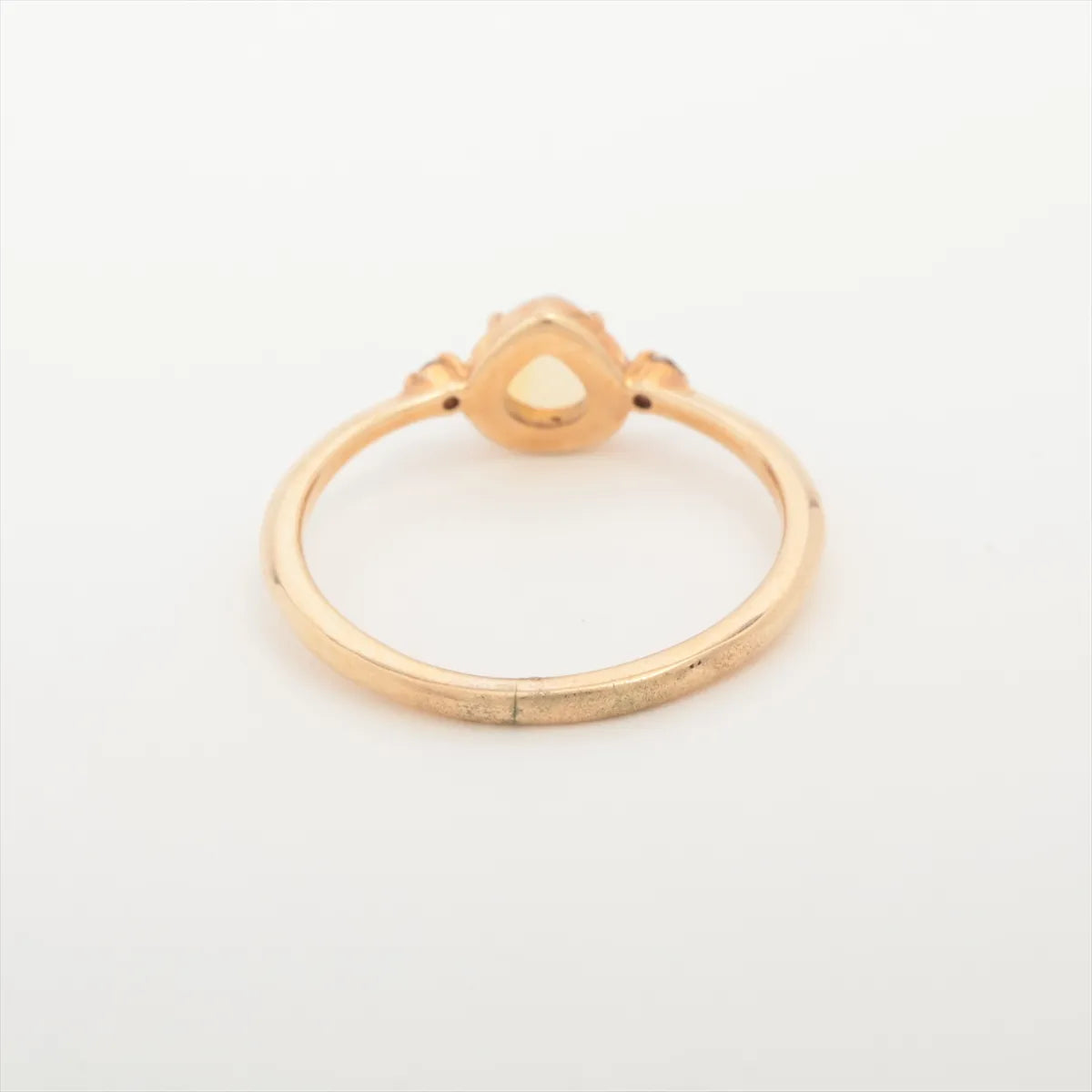 Teardrop Opal Diamond Ring Rose Gold