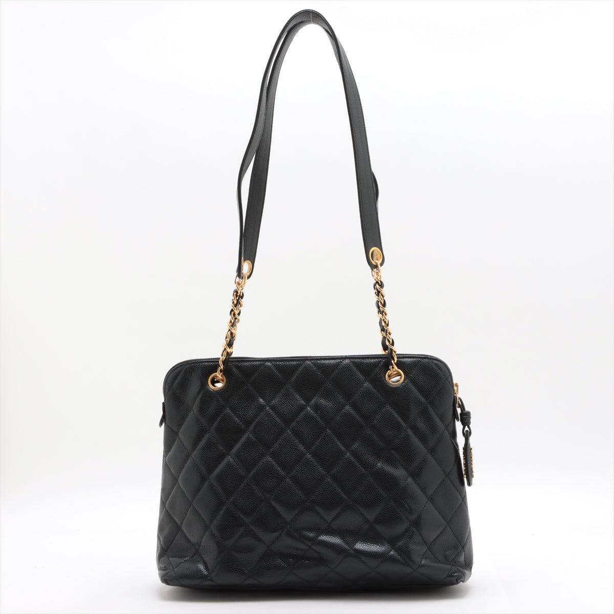 Chanel Matelasse Caviar Skin Chain Tote Bag Black