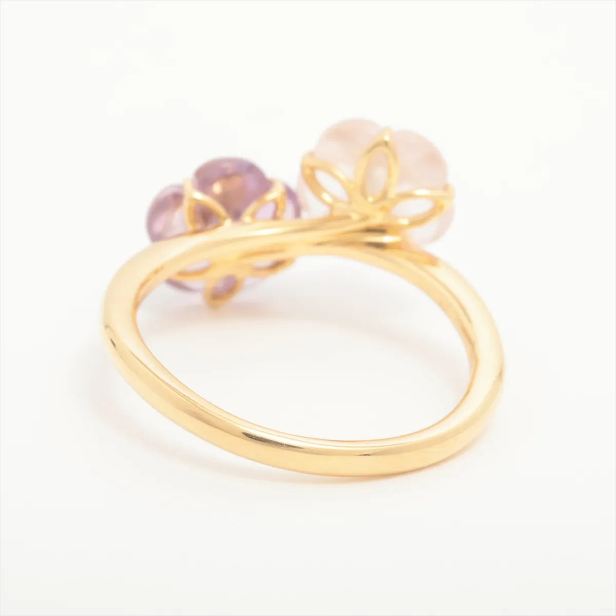 Nina Ricci Flower Amethyst Rose Quartz Diamond Ring