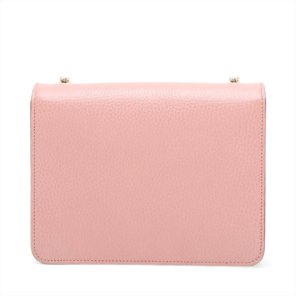 Gucci Interlocking G Leather Chain Shoulder Bag Pink