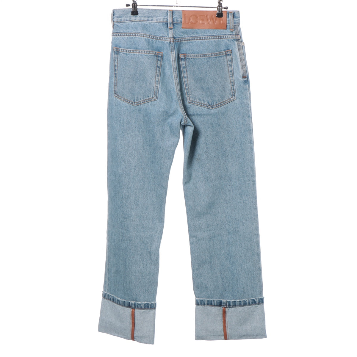 Loewe Anagram Button Fly Denim Pants Light Blue