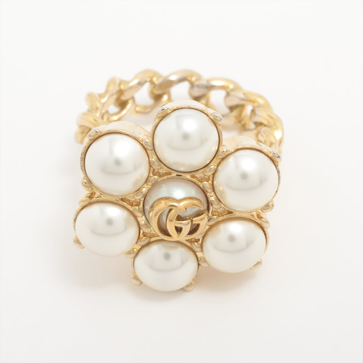 Gucci Double G Pearl Ring