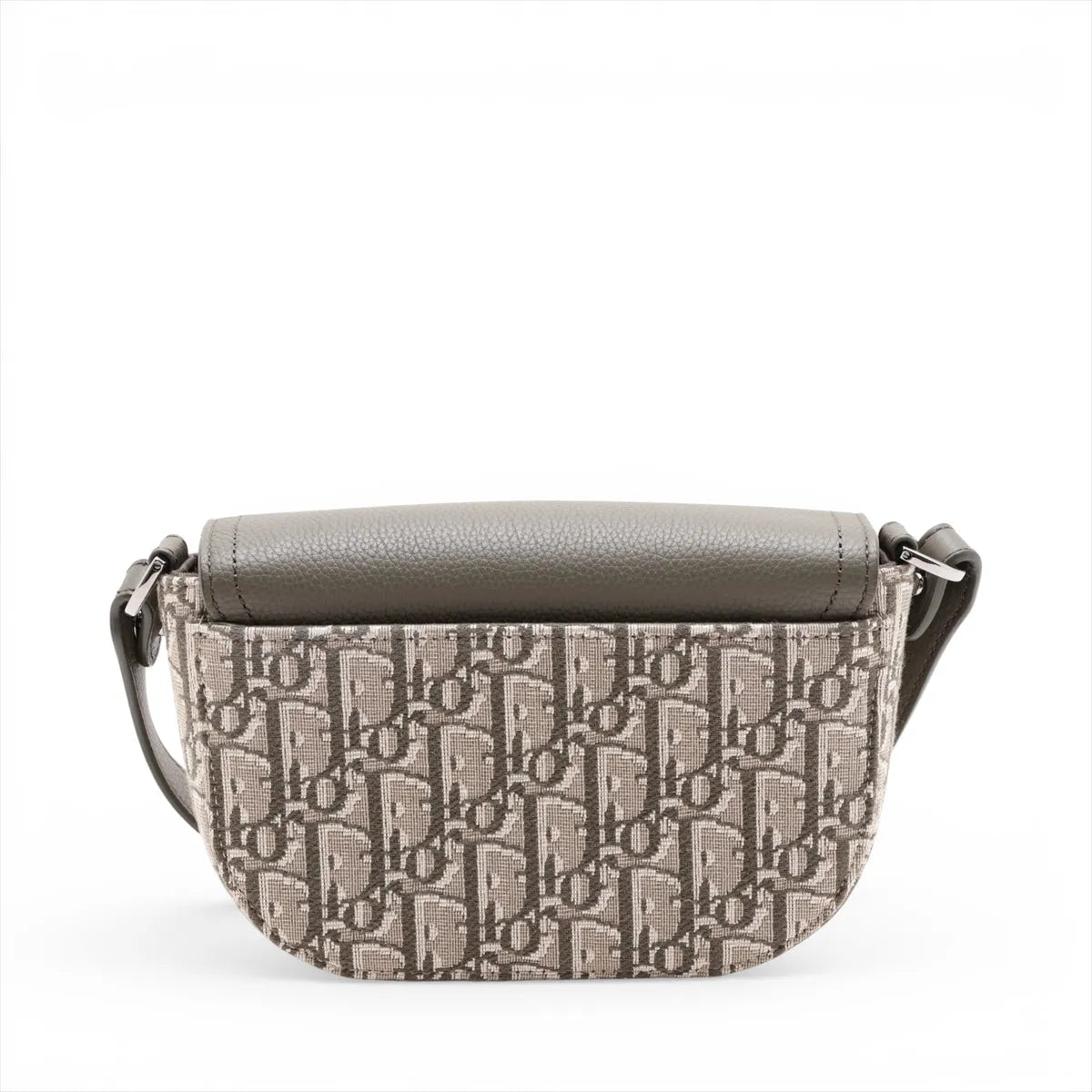 Christian Dior Oblique Saddle Mini Canvas Leather Messenger Bag Khaki